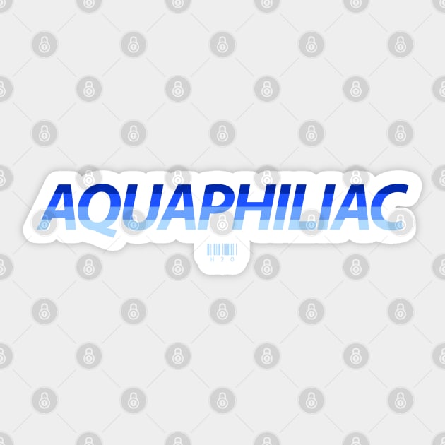 Aquaphiliac Bars Sticker by felixbunny